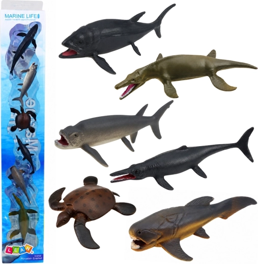 Set de mini figuras de criaturas marinas prehistóricas (6 uds.)