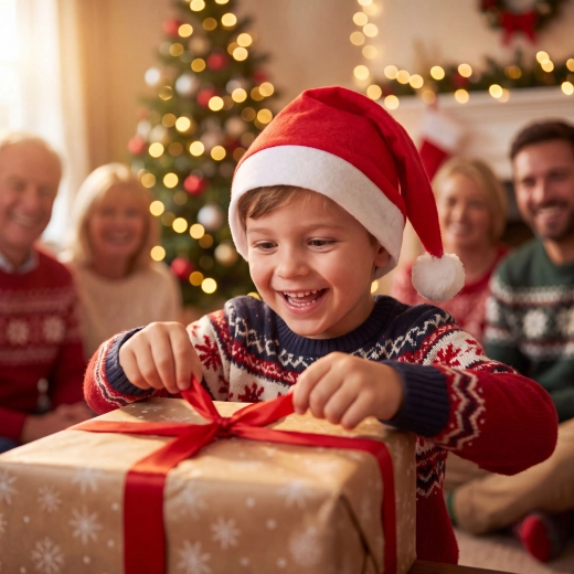 Gorro navideño de Papá Noel de fieltro rojo y blanco