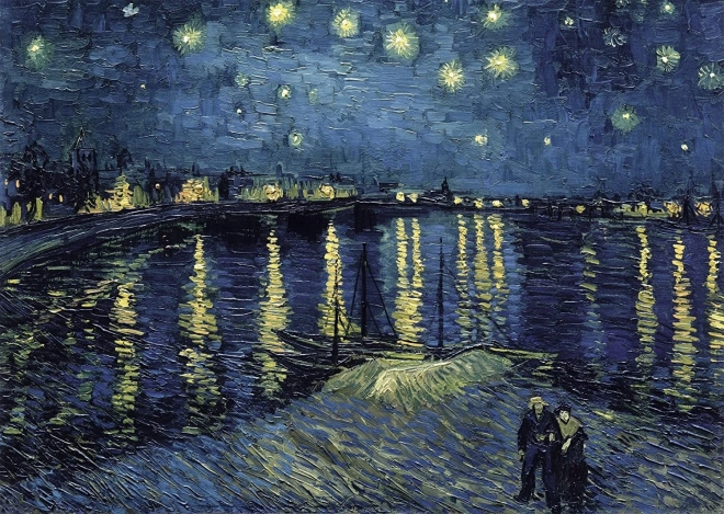 Puzzle RAVENSBURGER Art Collection – Noche estrellada sobre el Ródano, 1000 piezas