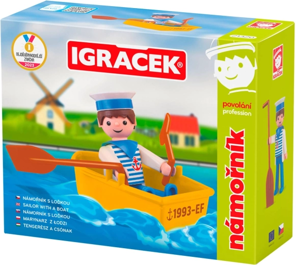 Efko Igráček marinero – set de figura con barquita