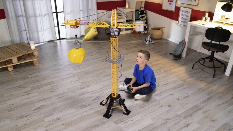 Grúa grande para jugar a las obras