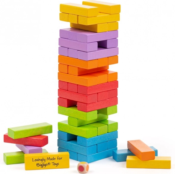 Torre tambaleante de colores BIGJIGS TOYS