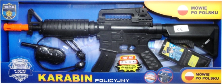 Fusil de policía con módulo de voz en polaco
