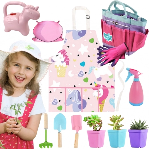 Woopie set de pequeño jardinero 18 piezas Unicornio