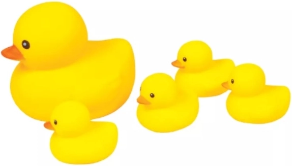 Set de patitos de baño en una red - 5 unidades