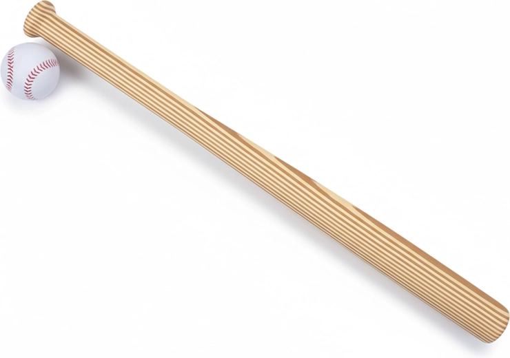 Bate de béisbol con pelota de 59,5 cm - 1 unidad