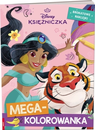Megacoloreable de princesas Disney con pegatinas brillantes