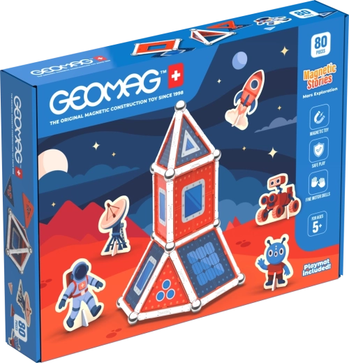 Geomag Stories Mars construcción magnética de 80 piezas