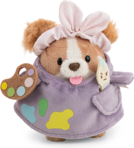 Nici MyMochi peluche cocker spaniel Brushy 8 cm con disfraz de pintor y pincel