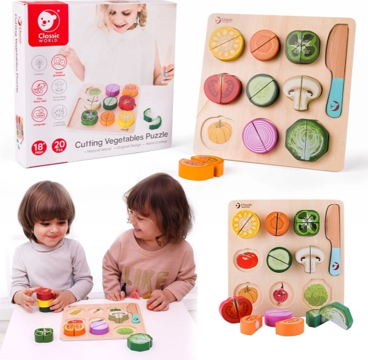 Set de madera para cortar verduras Classic World