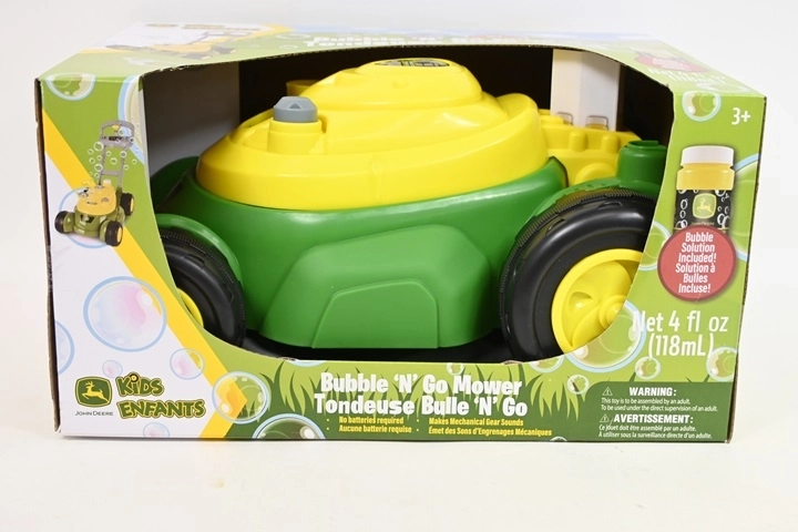 TOMY John Deere cortacésped infantil de burbujas
