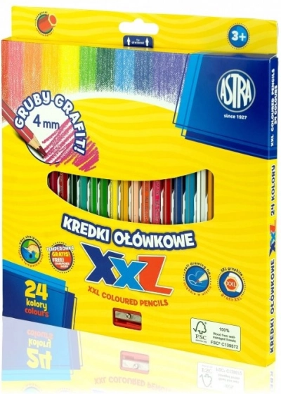 Lápices de colores Astra con mina XXL, 24 uds.