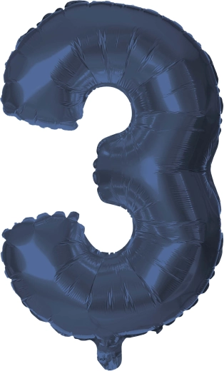 Globo de foil con número 3, 30 cm, azul TORO