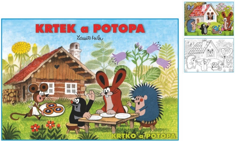 Libro para colorear A5 El Topo y la inundación