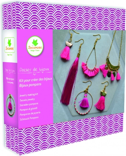 Kit creativo para fabricar joyas con borlas