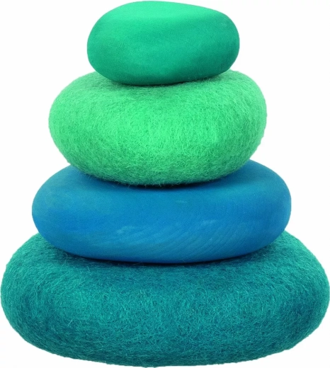 Goki piedras apilables de lana y madera