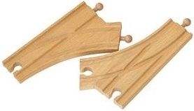 BABU vía de madera en Y 16 cm, 2 uds.