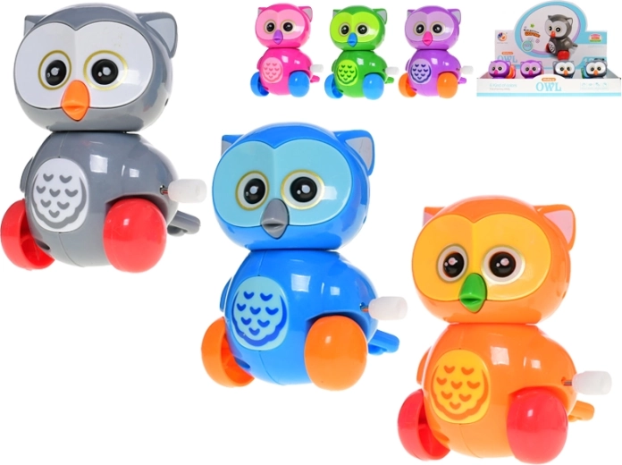 Divertida lechuza de plástico de cuerda para niños