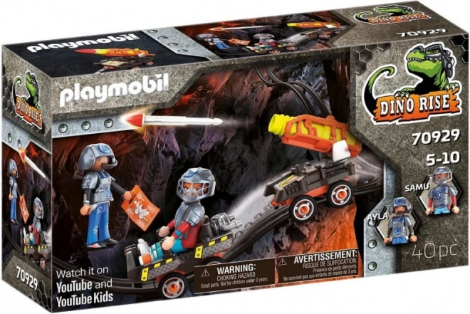 Playmobil Dino Rise Dino Mine vagón con cohetes