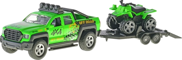 Diseño off-road realista y remolque funcional