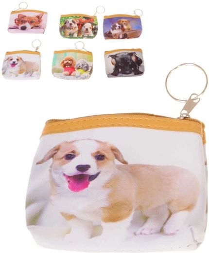 Cartera infantil con cremallera con motivo de perrito 12 × 9 cm - 1 unidad