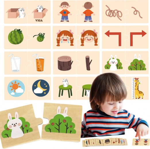 Puzzle de madera con imágenes opuestas VIGA