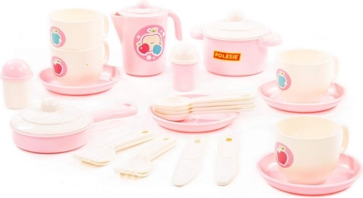 Juego de cocina infantil para 4 personas, 28 piezas