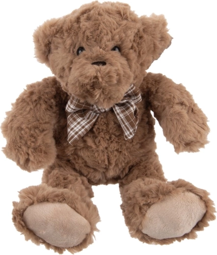 Osito de peluche con lazo marrón 20 cm