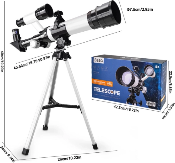 Telescopio infantil Moon con trípode