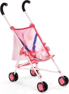 BABY born cochecito tipo golf con bolsa de red rosa