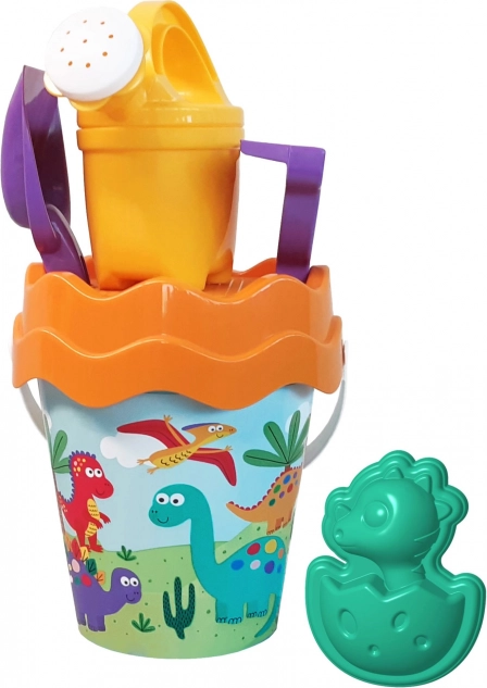 Set de arena de dinosaurio con regadera – mediano