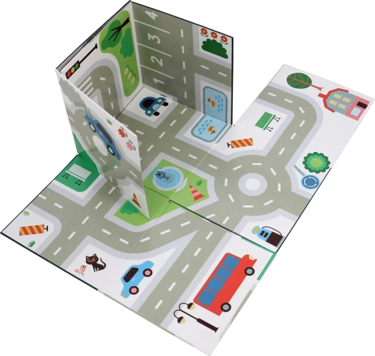 Caja y zona de juego en uno