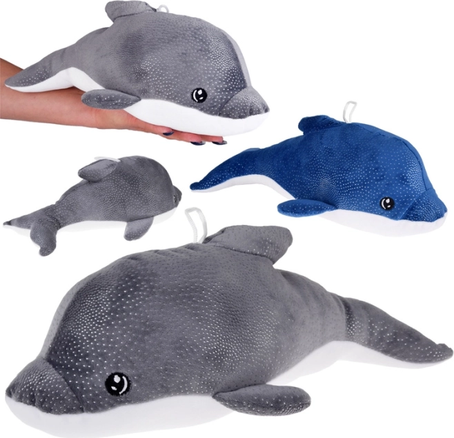 Delfín de peluche azul