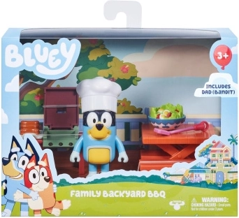 Mini set de barbacoa en el jardín de papá de Bluey
