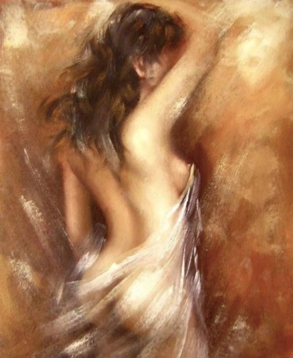 Pintura con diamantes – silueta femenina 30 × 40 cm