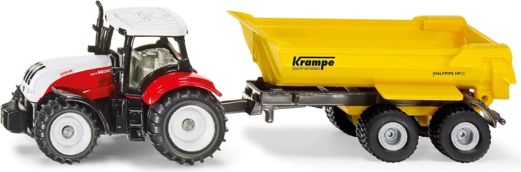 Siku tractor Steyr con remolque basculante Krampe