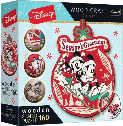 Puzzle de madera Aventura navideña MICKEY y MINNIE 160 piezas