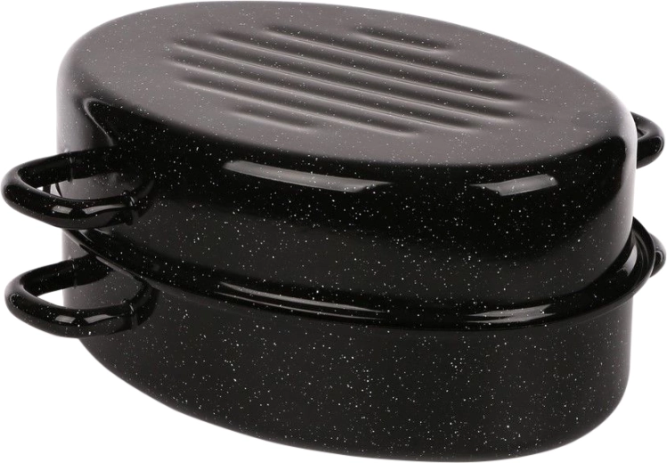 Asadera esmaltada Silesia con tapa 2,8 l, diámetro 30 cm