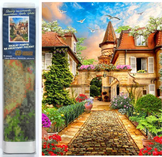 Pintura de diamantes Ciudad vieja 30 × 40 cm