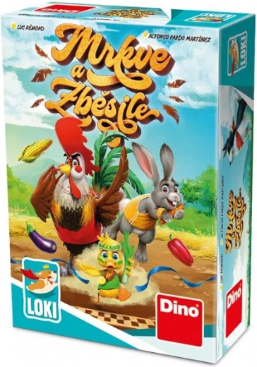 Juego de cartas infantil de carreras Dino Zanahorias a lo loco