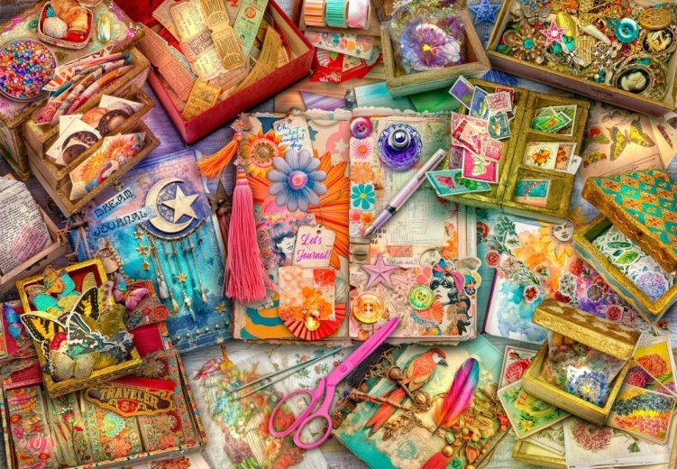 Puzzle Bluebird Mesa del creador de diarios 1000 piezas