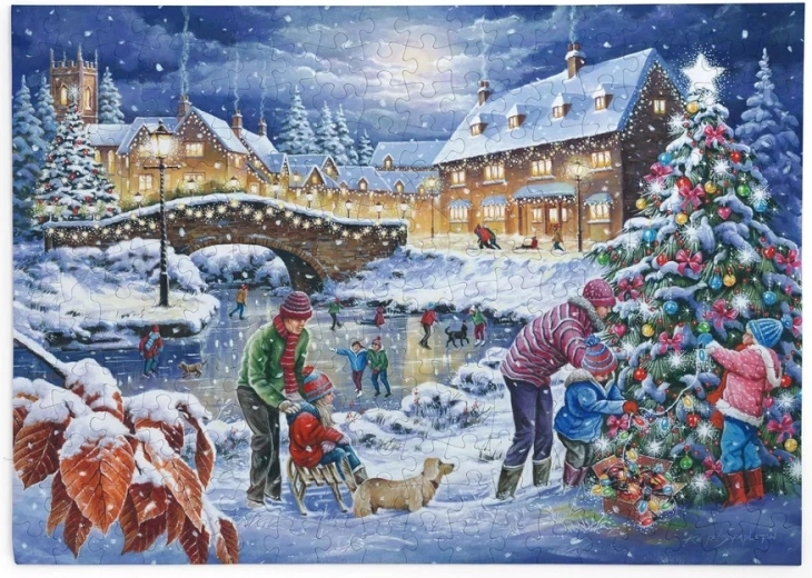 Puzzle House of Puzzles Resplandor de las luces navideñas, 250 piezas grandes