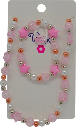 Set creativo de collar y pulsera – perlas y estrellas