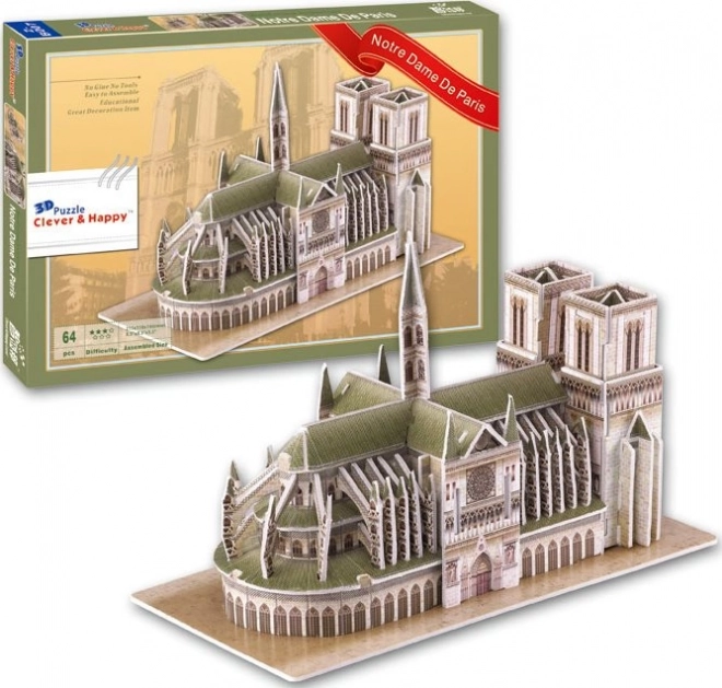 Puzle 3D de la catedral de Notre Dame, París