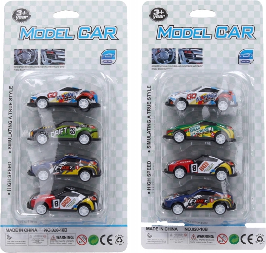 Set de coches de 6,5 cm - 4 piezas