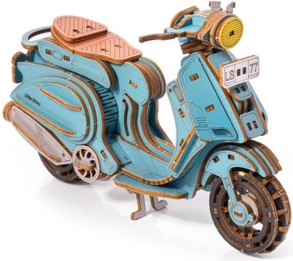 Little Story rompecabezas 3D de madera scooter Sting azul
