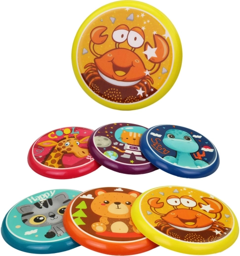 Frisbee infantil de plástico con dibujo de animalito - 1 pieza