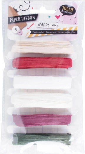 Cinta de papel para atar 5 m – mix de colores, set de 6 uds.