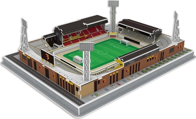 Puzzle 3D del estadio Vicarage Road Watford