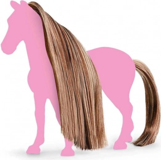 Accesorios Schleich Horse Club para caballos – crin y cola marrón dorado